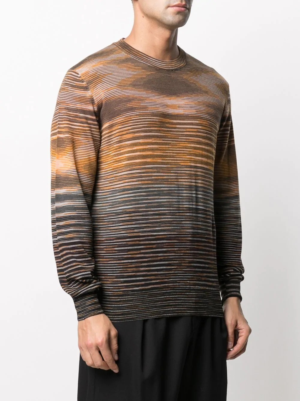 horizontal-stripe crew-neck jumper - 3