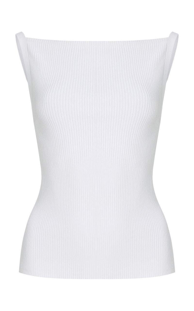 Exclusive RIviera Knit Tank Top white 1