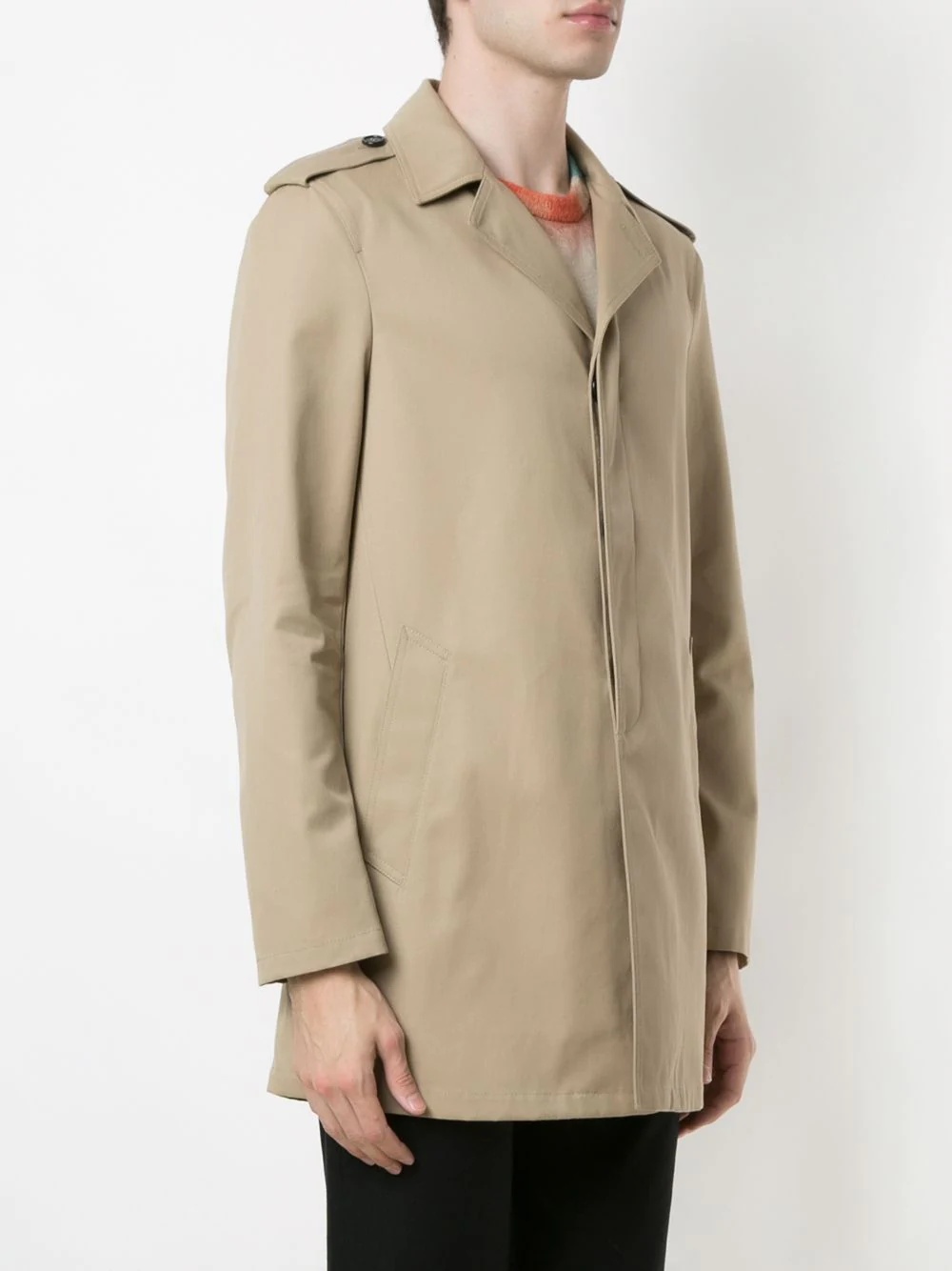 buttoned raincoat - 3