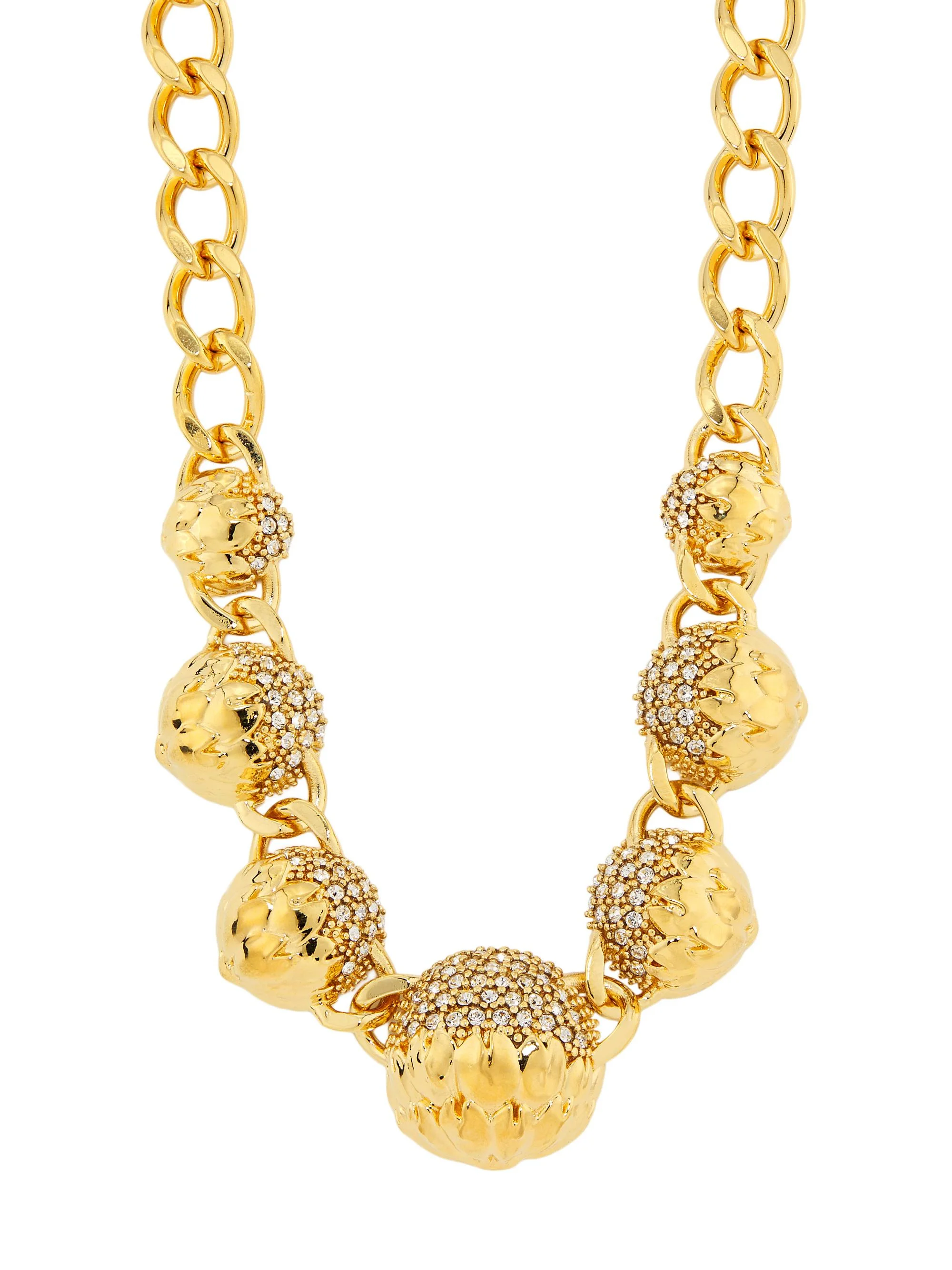 Women's 24K-Gold-Plated & Glass Crystal Artichoke Necklace - Crystal - 1