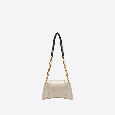 BALENCIAGA Women's Downtown Small Shoulder Bag With Chain  in Beige outlook