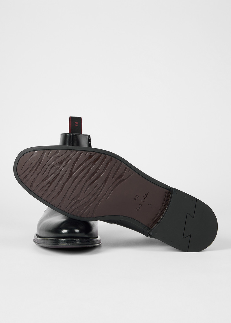 Paul Smith Black Leather 'Lenny' Boots outlook