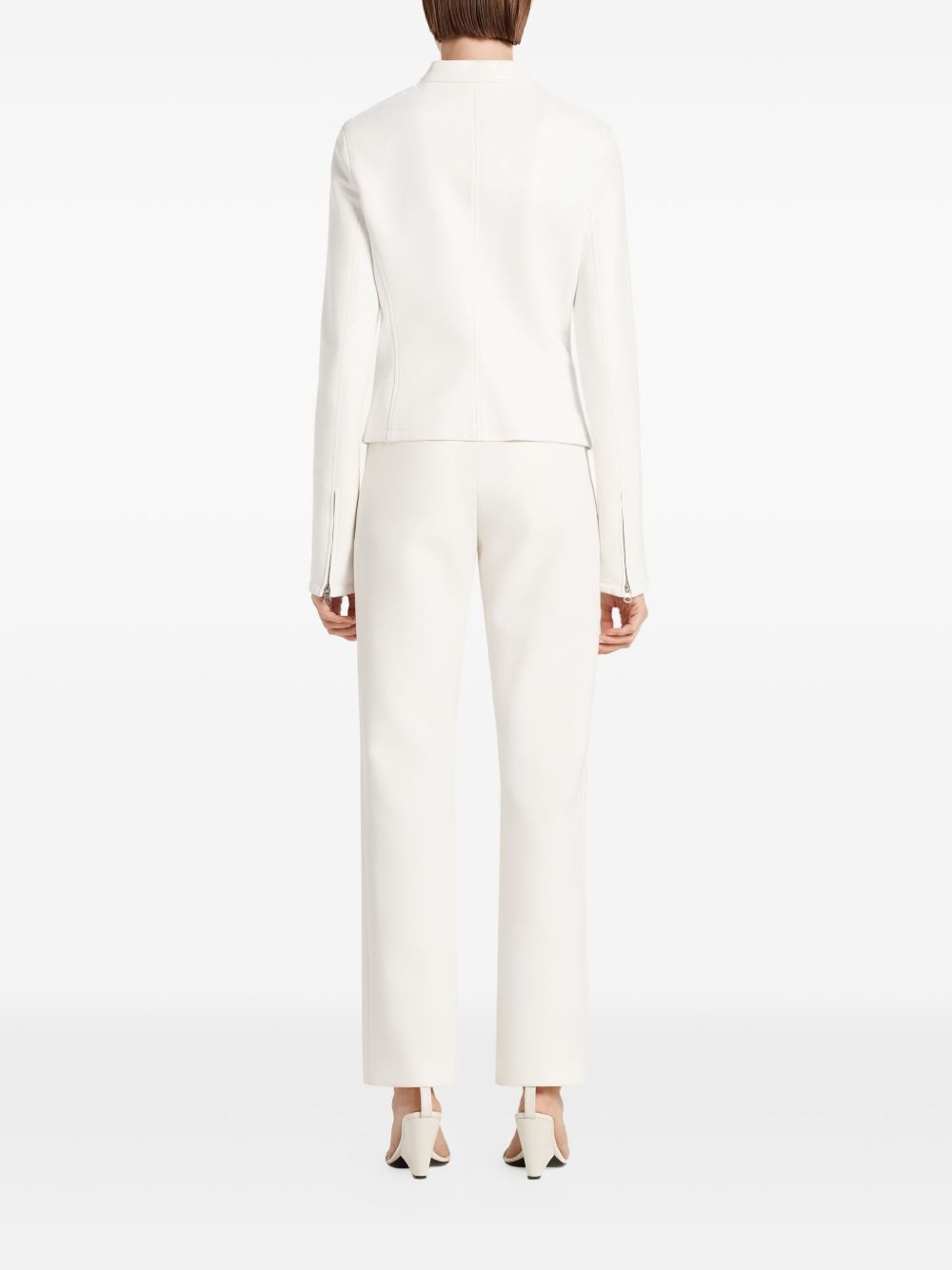 City zip-front cropped jacket - 4