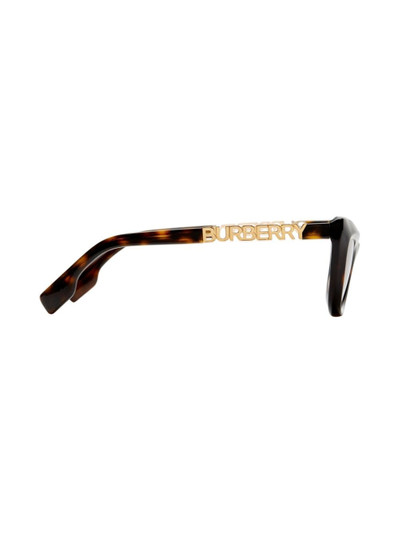 Burberry logo-lettering cat eye-frame sunglasses outlook