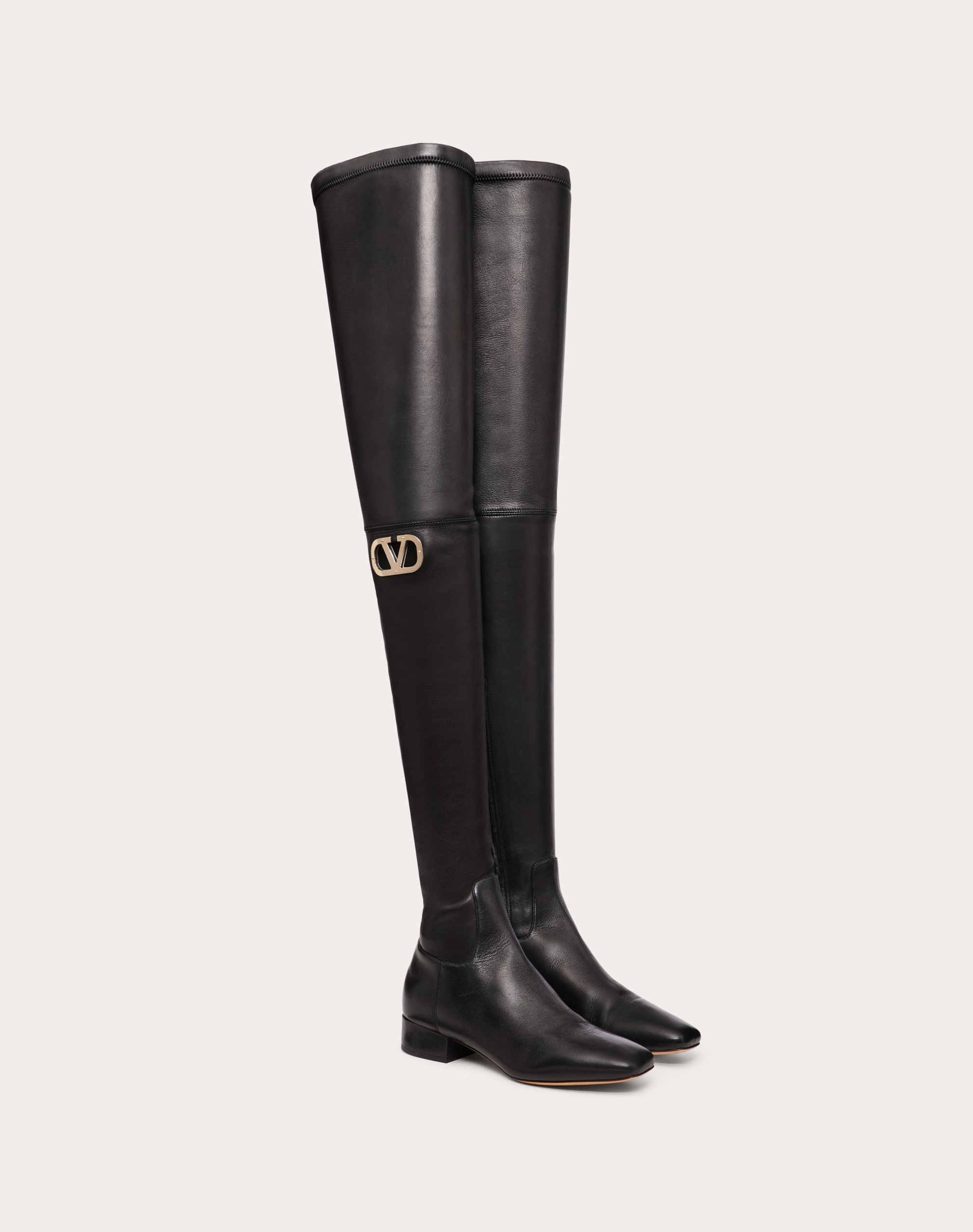 VLOGO TYPE OVER-THE-KNEE BOOT IN STRETCH NAPPA 30MM - 2