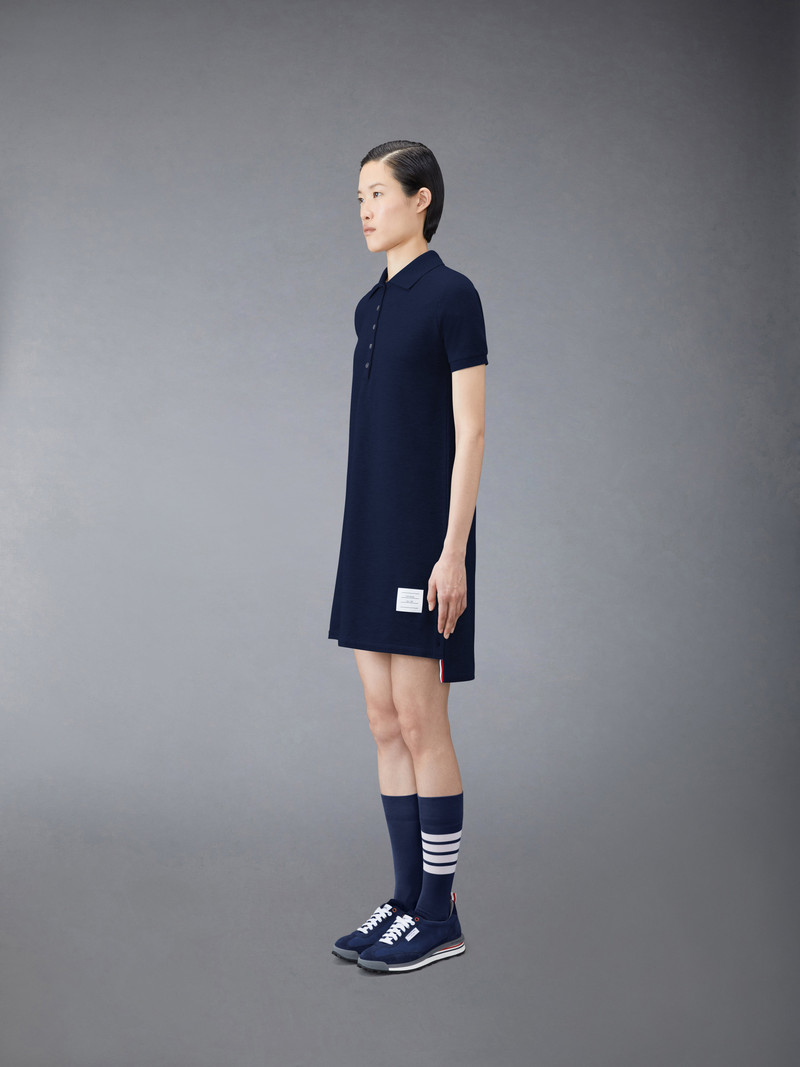 Thom Browne CLASSIC PIQUE STRIPE POLO DRESS outlook