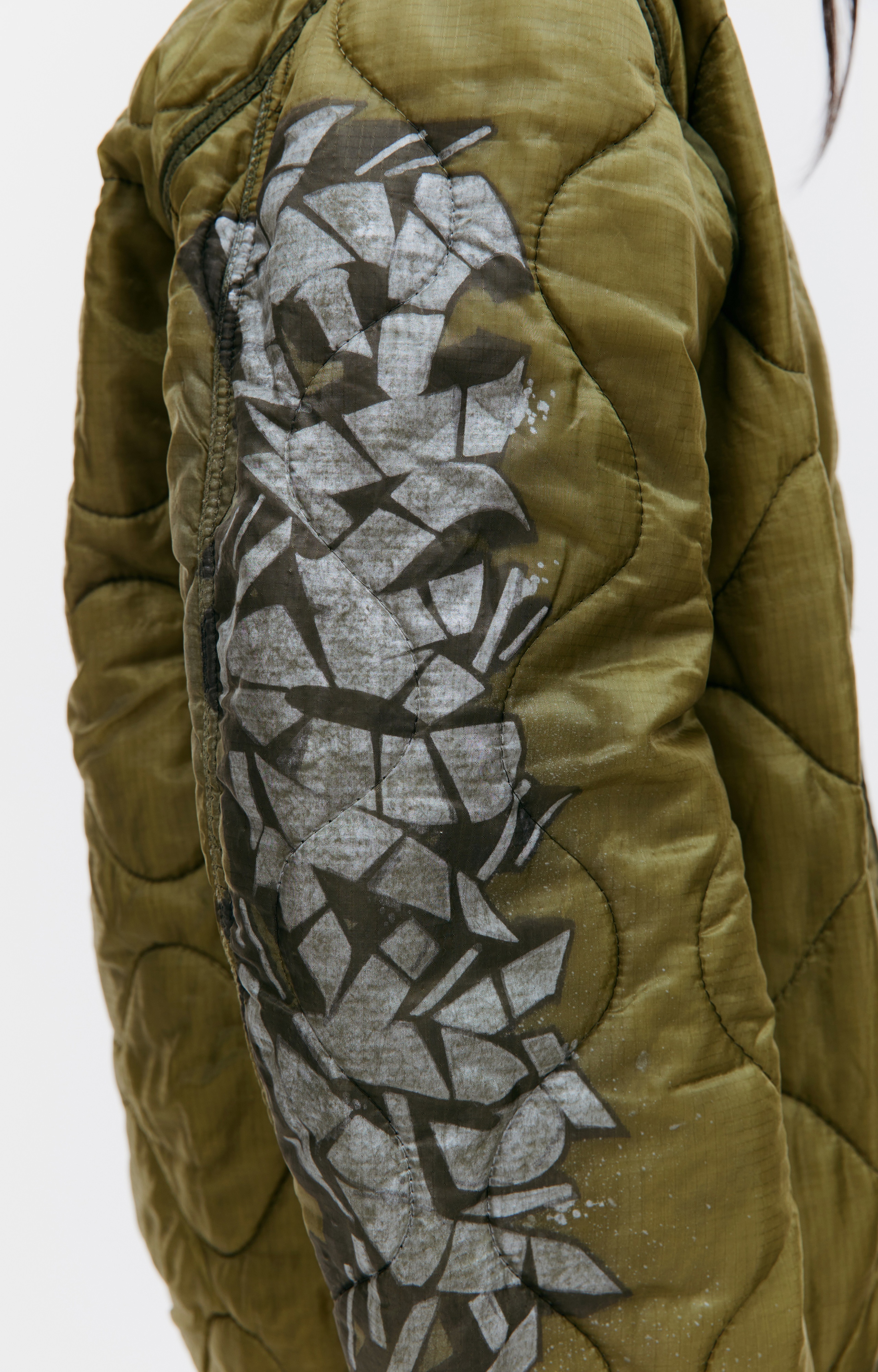 QUILTED JACKET WITH GRAFFITI PRINT - 6