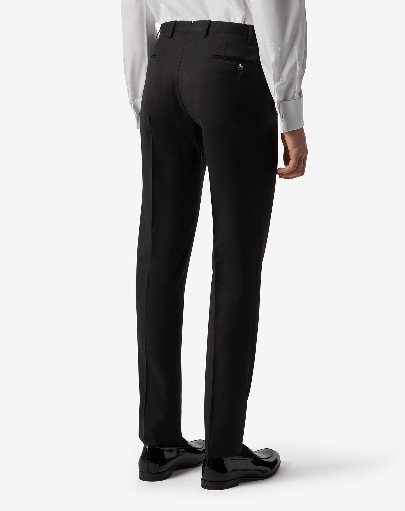 Black 130's wool trousers - 4