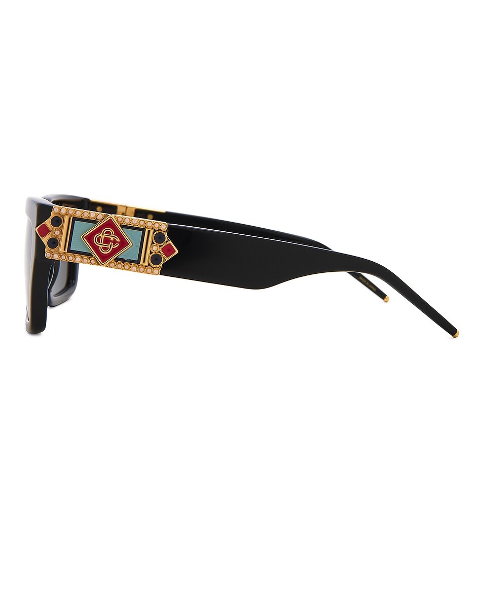Gold Plated Monogram Plaque Sunglasses - 3