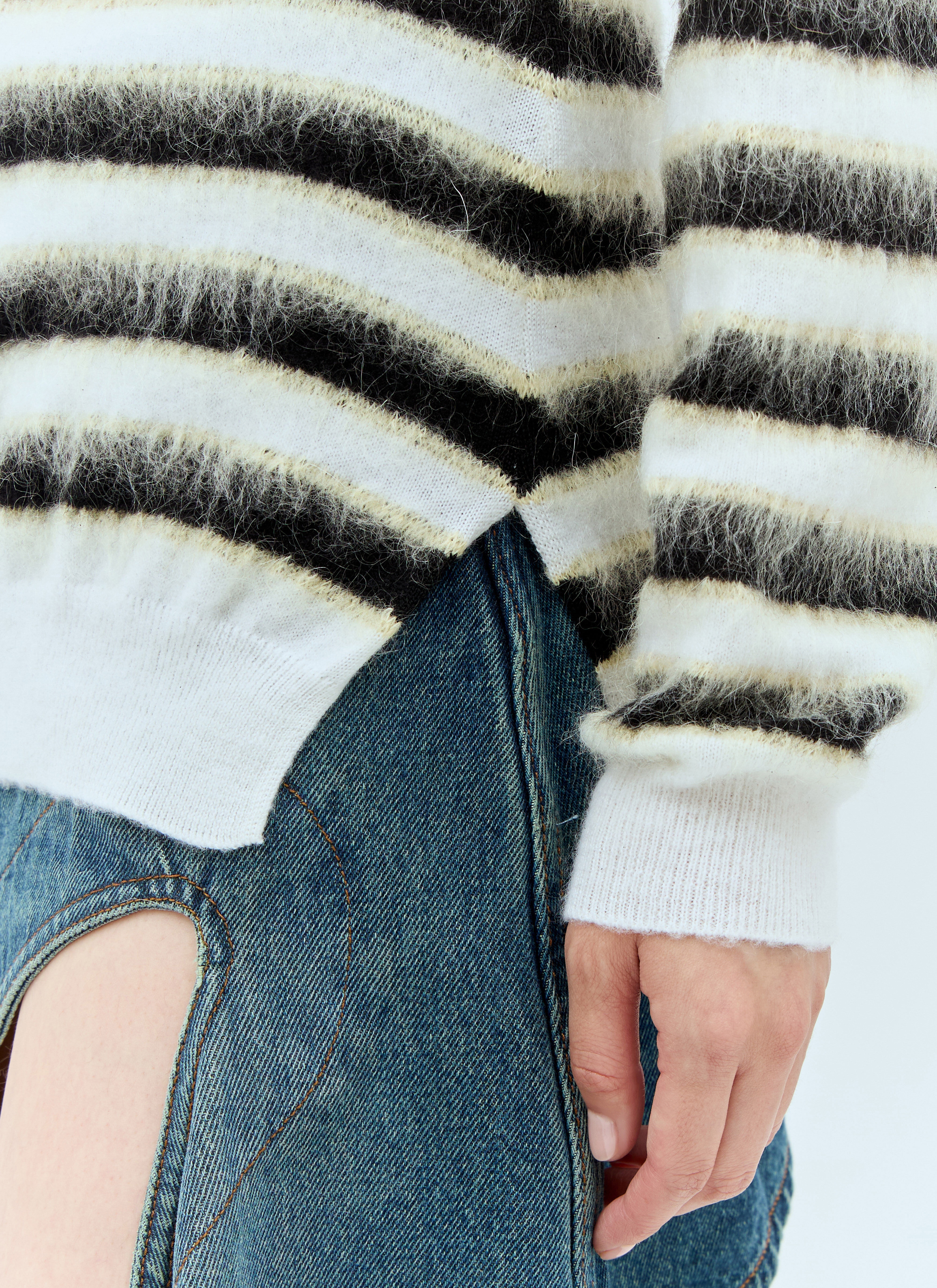Striped Wool-Mohair Sweater - 4