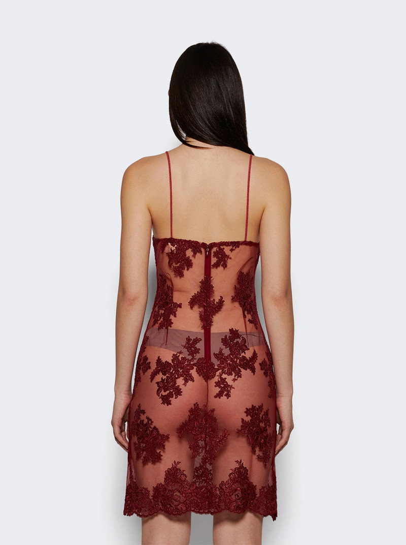 Lace Slip Dress Red 4