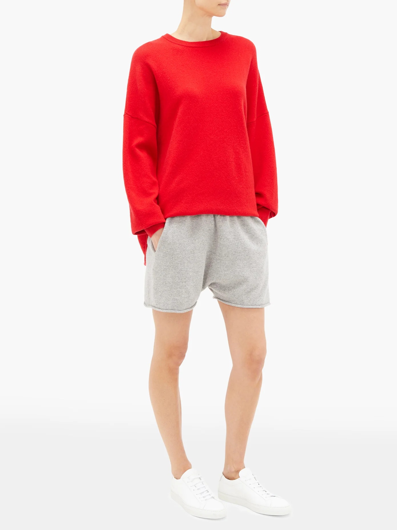 No. 29 stretch-cashmere track shorts - 2