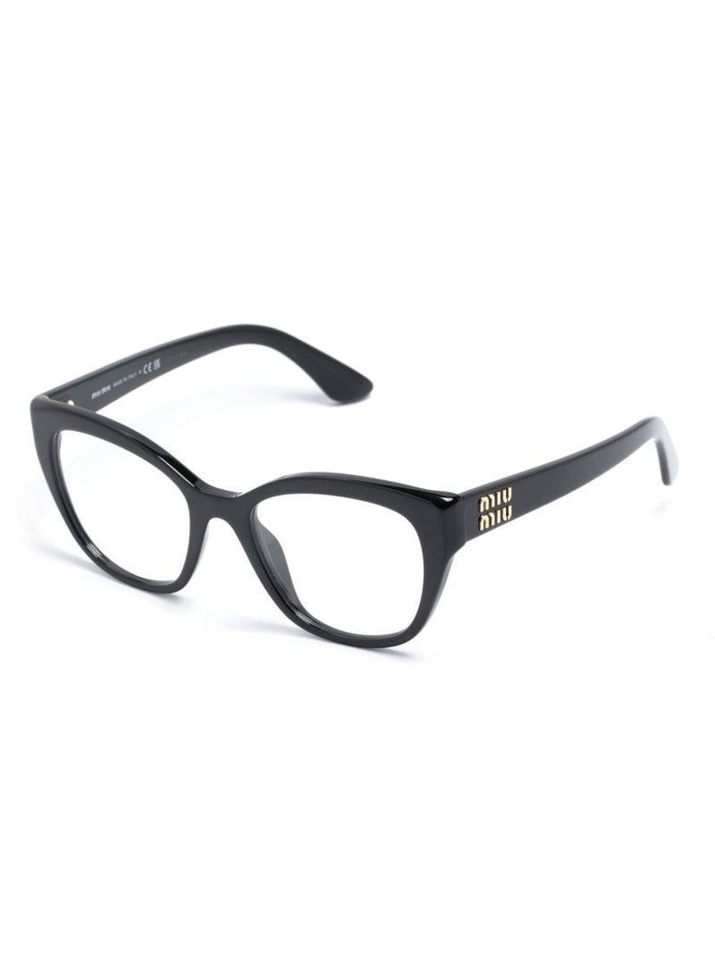 Miu Miu cat-eye frame logo-plaque glasses outlook