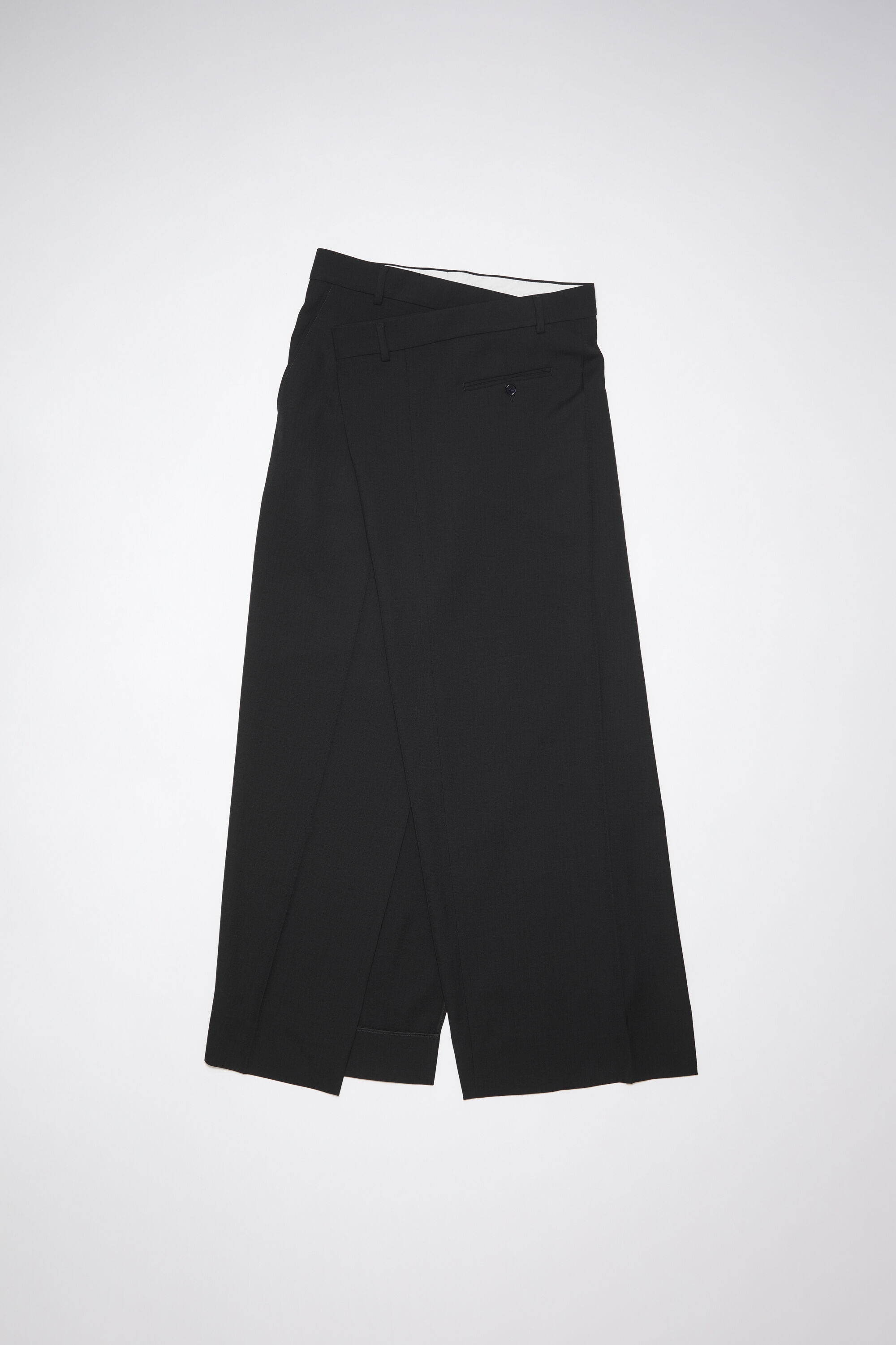Tailored wrap skirt - Black - 6