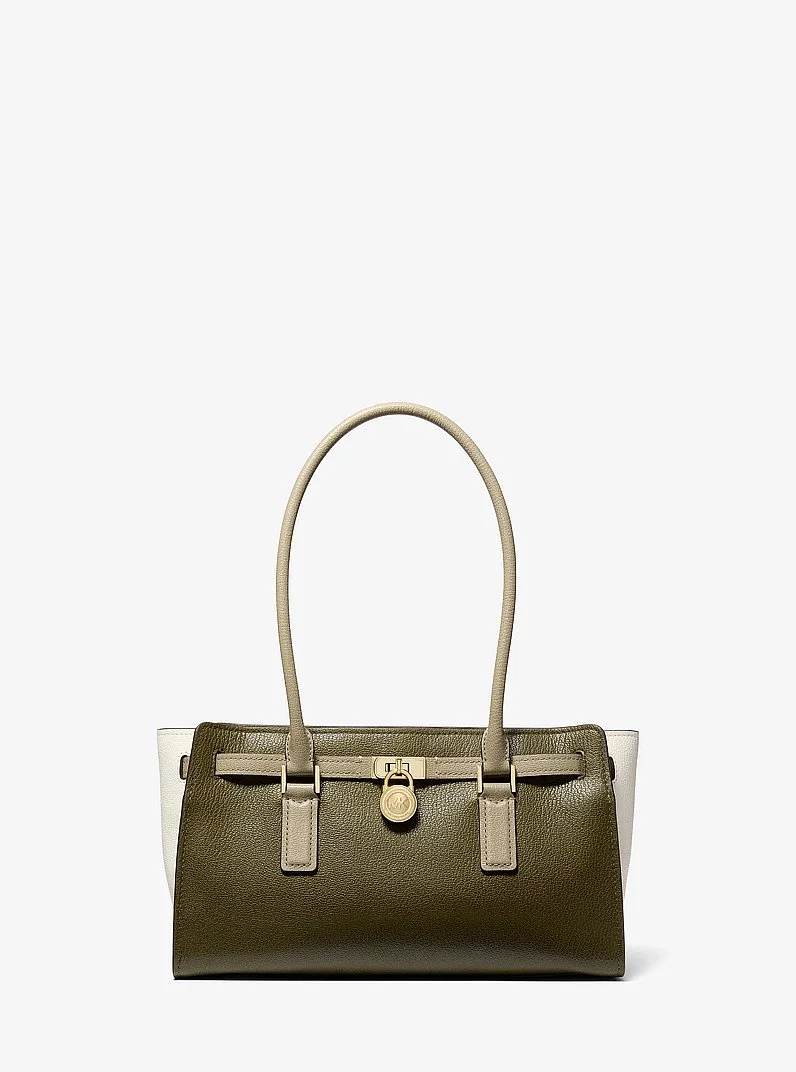 Hamilton Moderne Small Color-Blocked Leather Satchel - 1