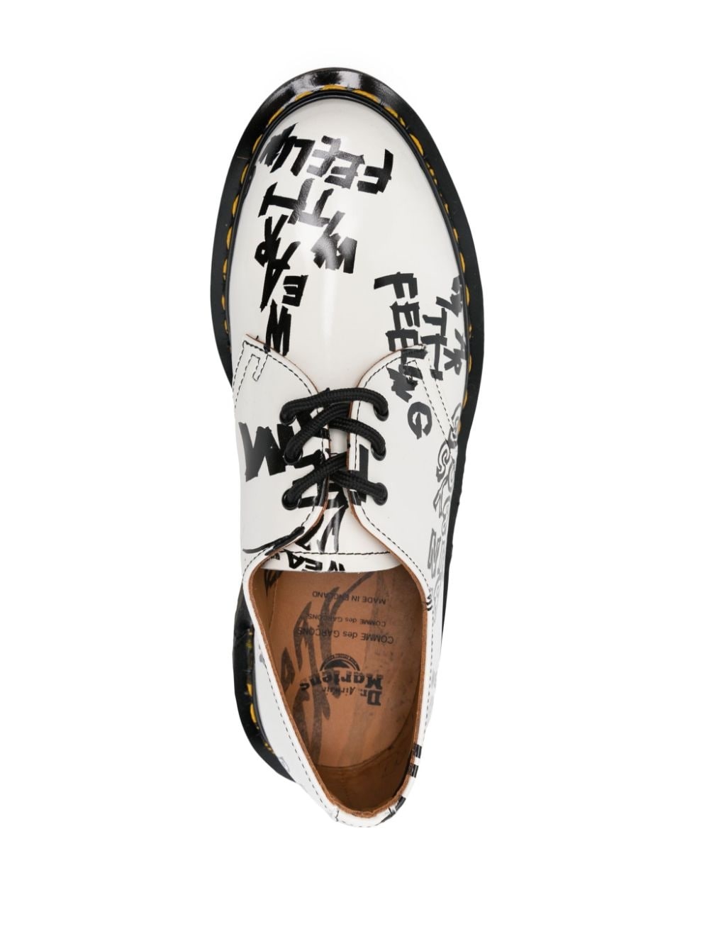 x Dr. Martens text-print Derby shoes - 4