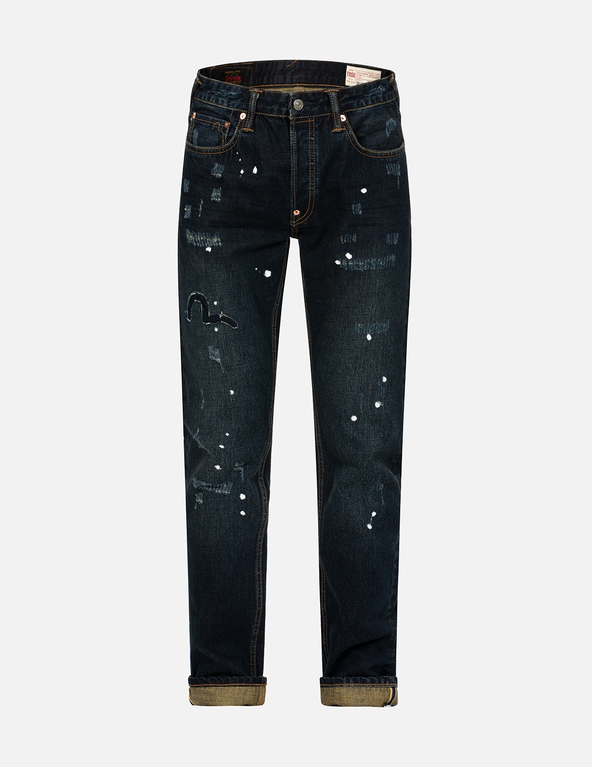 SEAGULL PRINT SLIM FIT DENIM JEANS #2010 - 1
