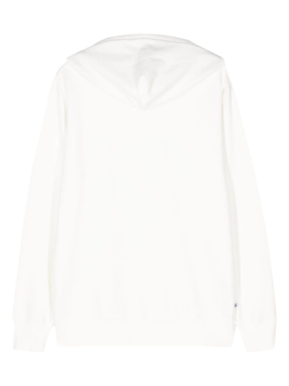 logo-print cotton hoodie - 2