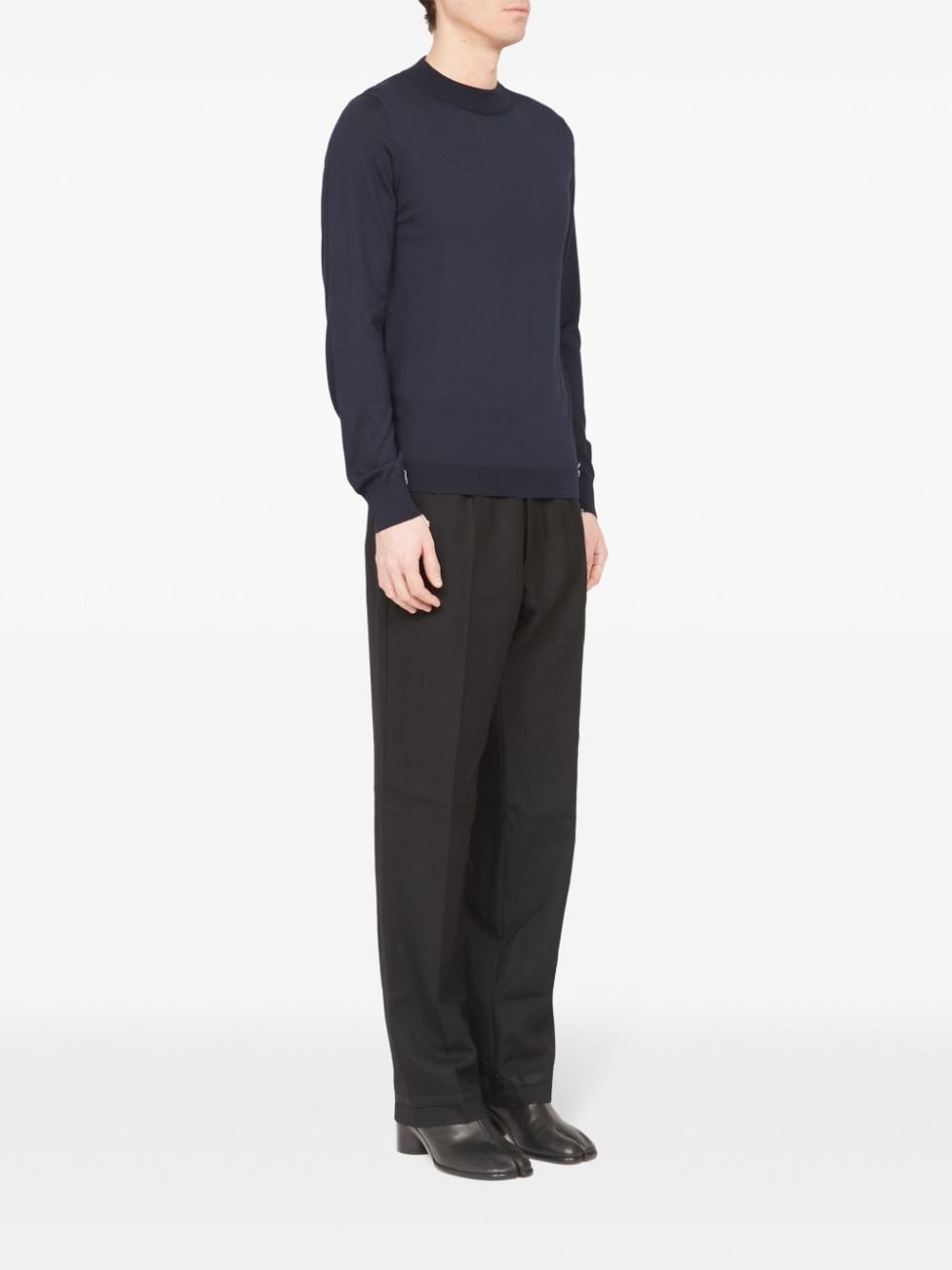 ribbed-edge wool sweater - 3