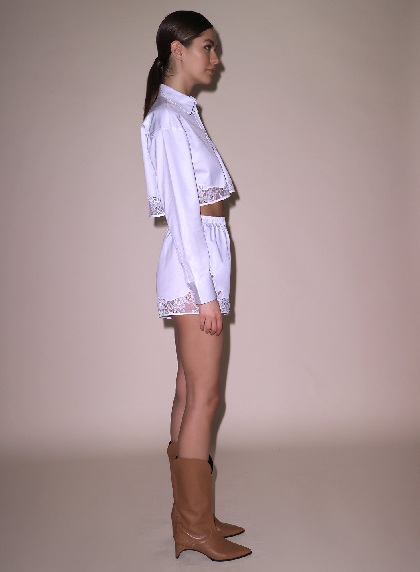 Poplin Cropped Button Down - 6
