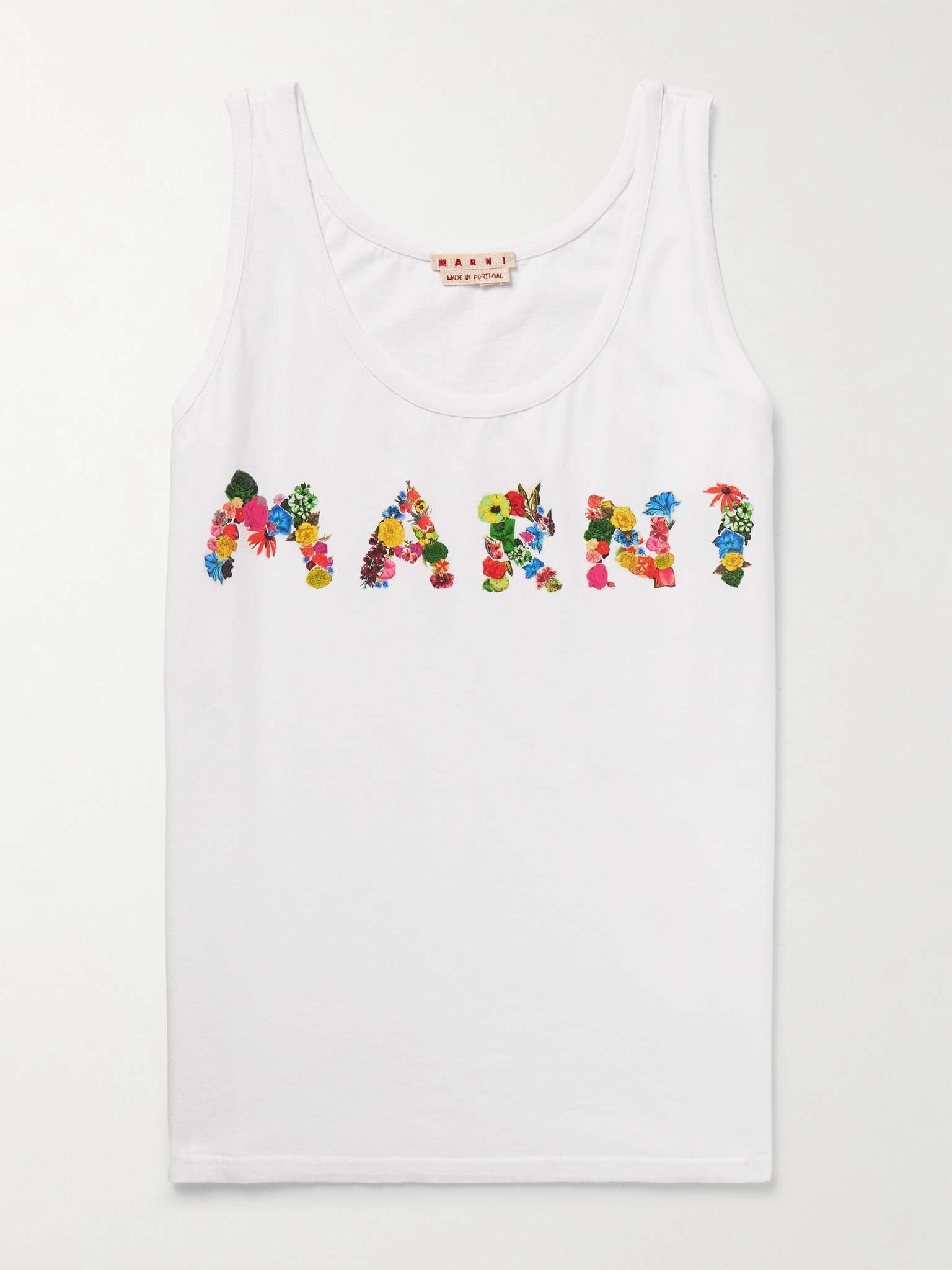 Logo-Print Cotton-Jersey Tank Top - 1