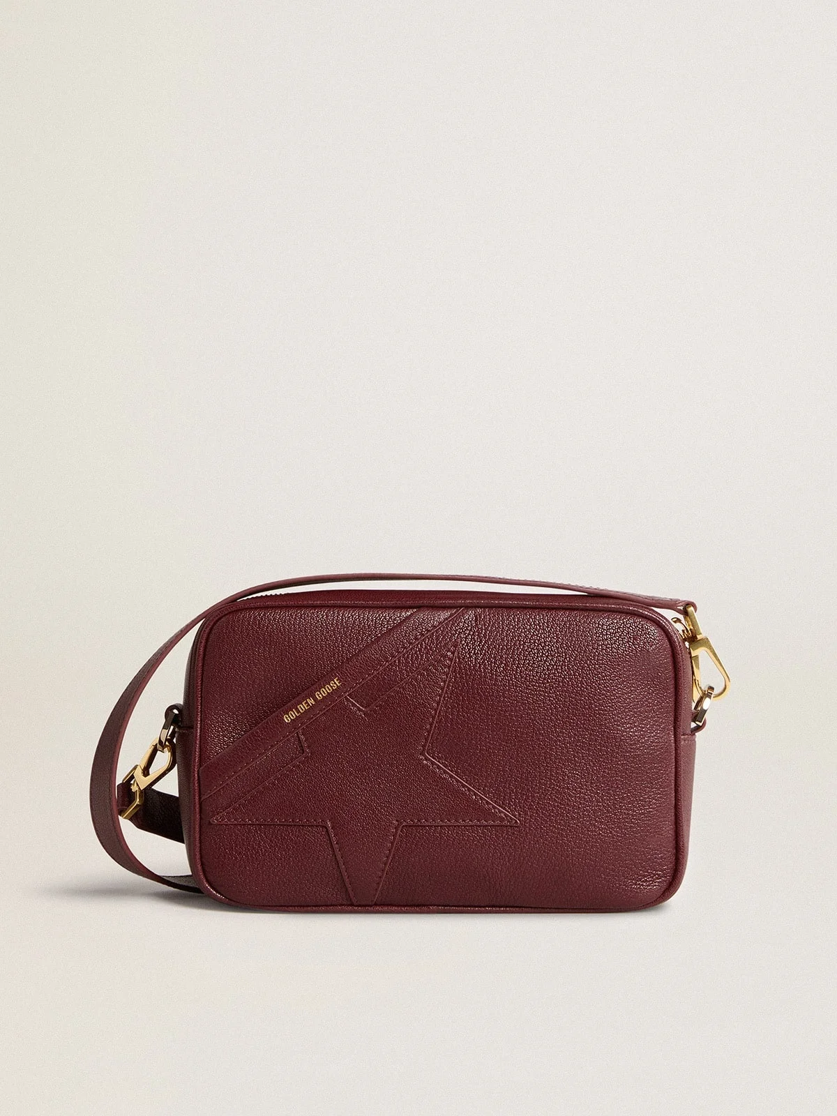 Star Bag in wine-red leather with tone-on-tone star - 1