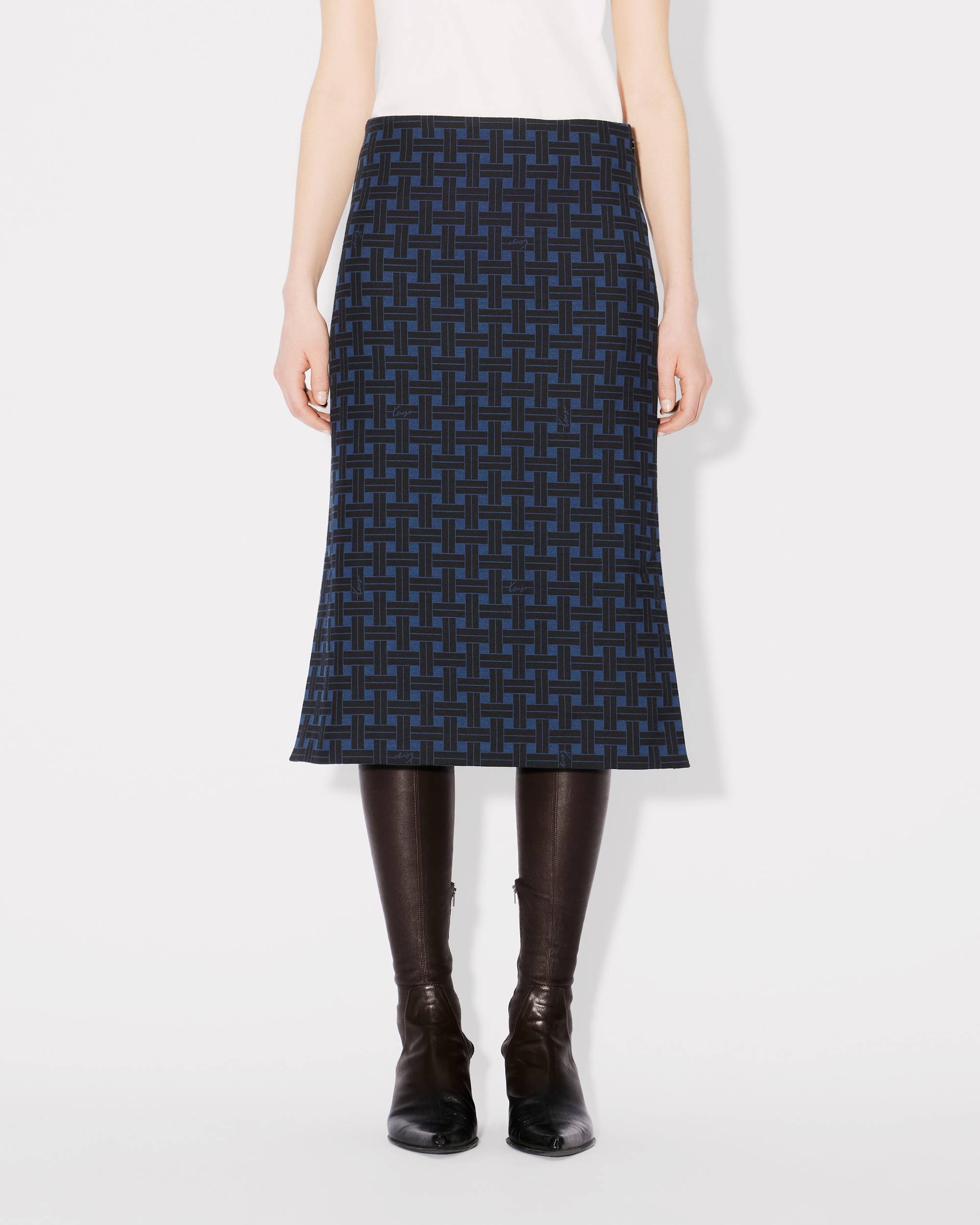 'KENZO Weave' straight midi skirt - 4