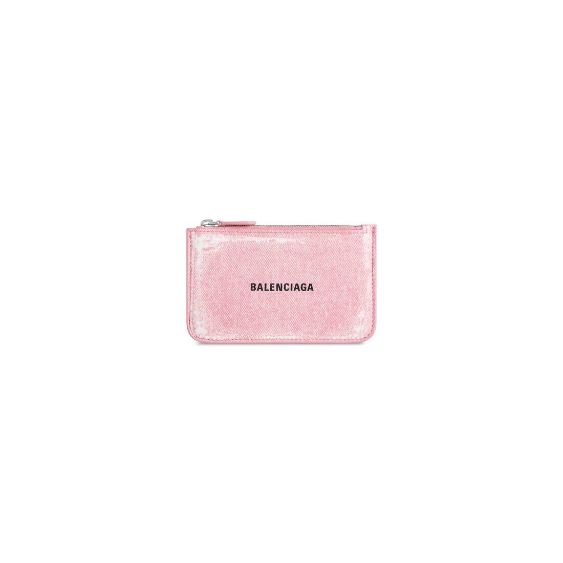 Women's Cash Large Long Coin And Card Holder Denim Printed  in Pink - 1