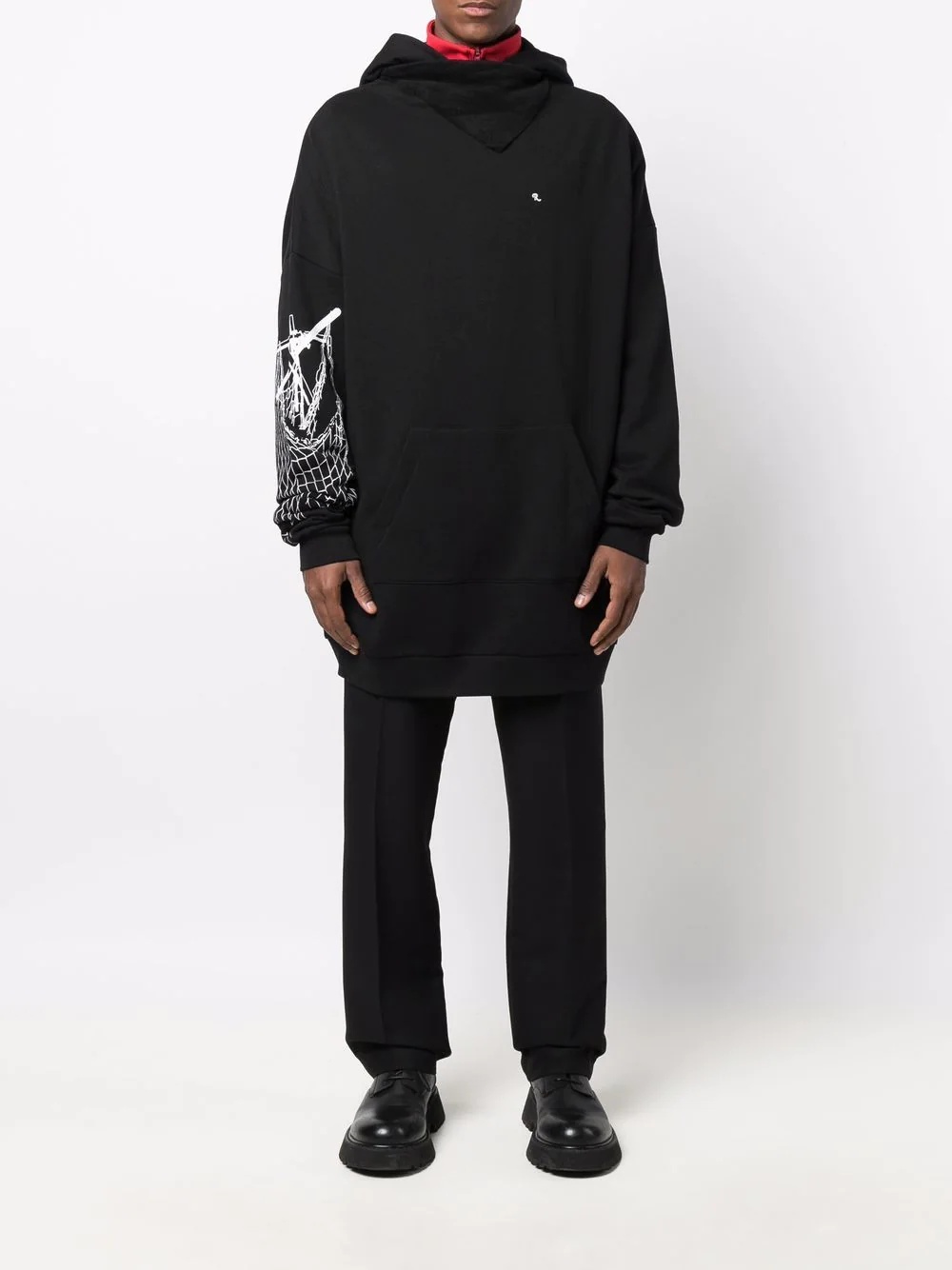 graphic-print cotton hoodie - 3