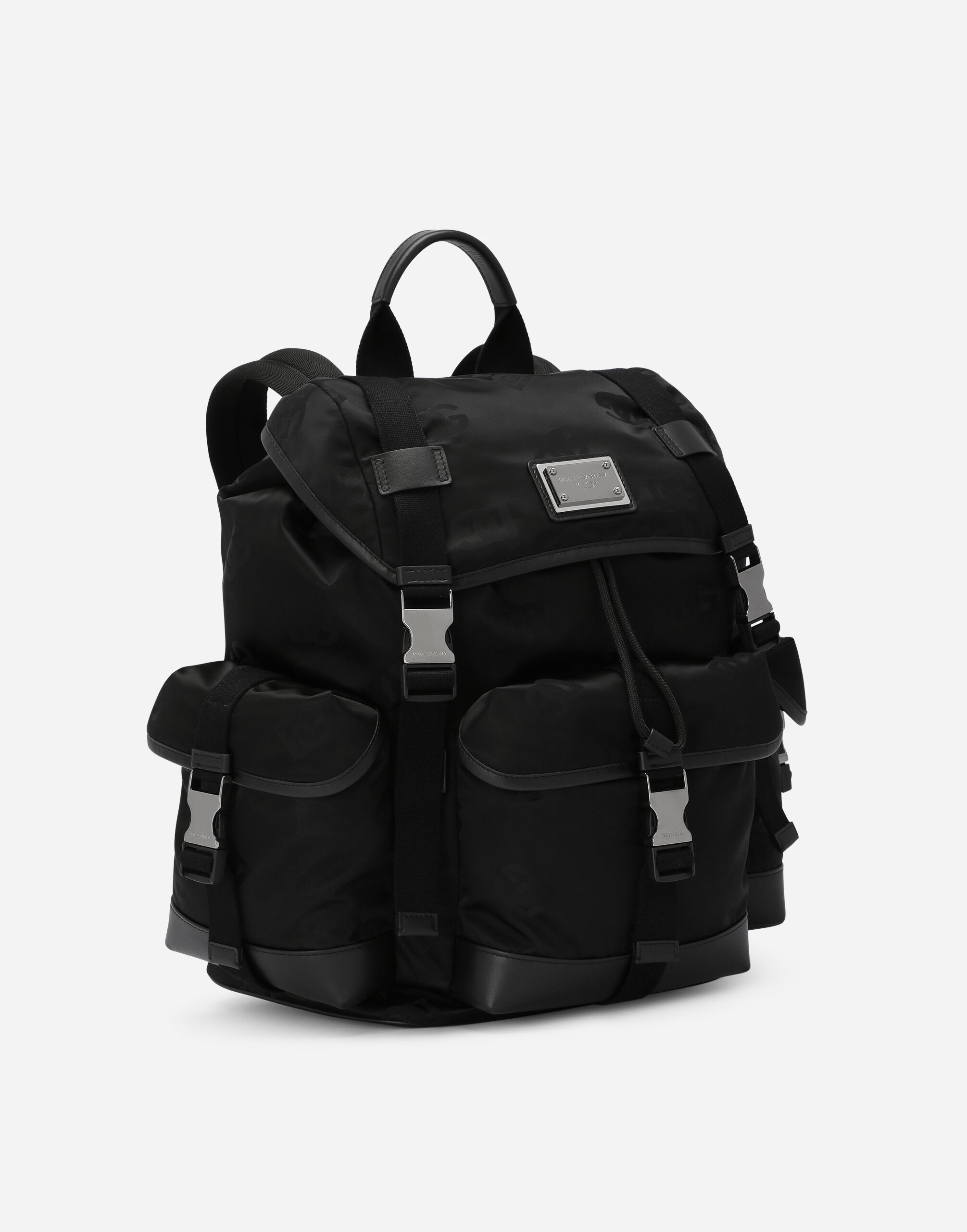 Nylon backpack with logo - 3
