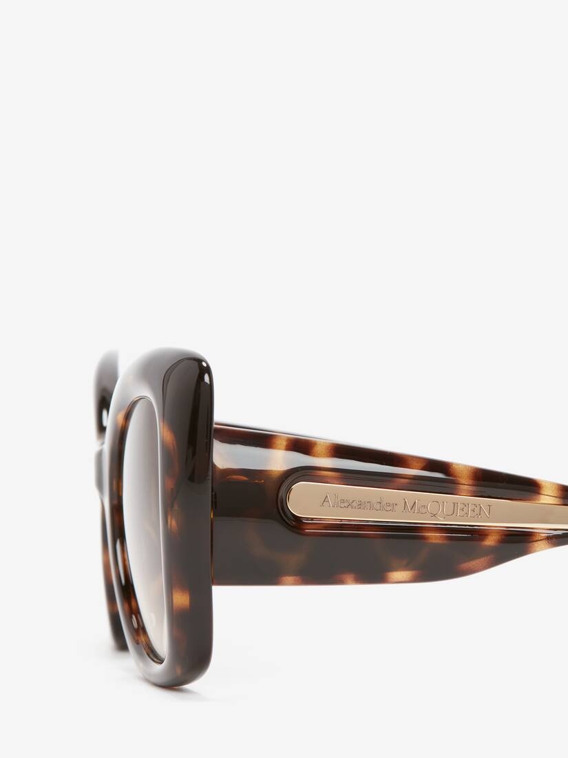 Women's The Curve Butterfly Sunglasses in Havana - 4