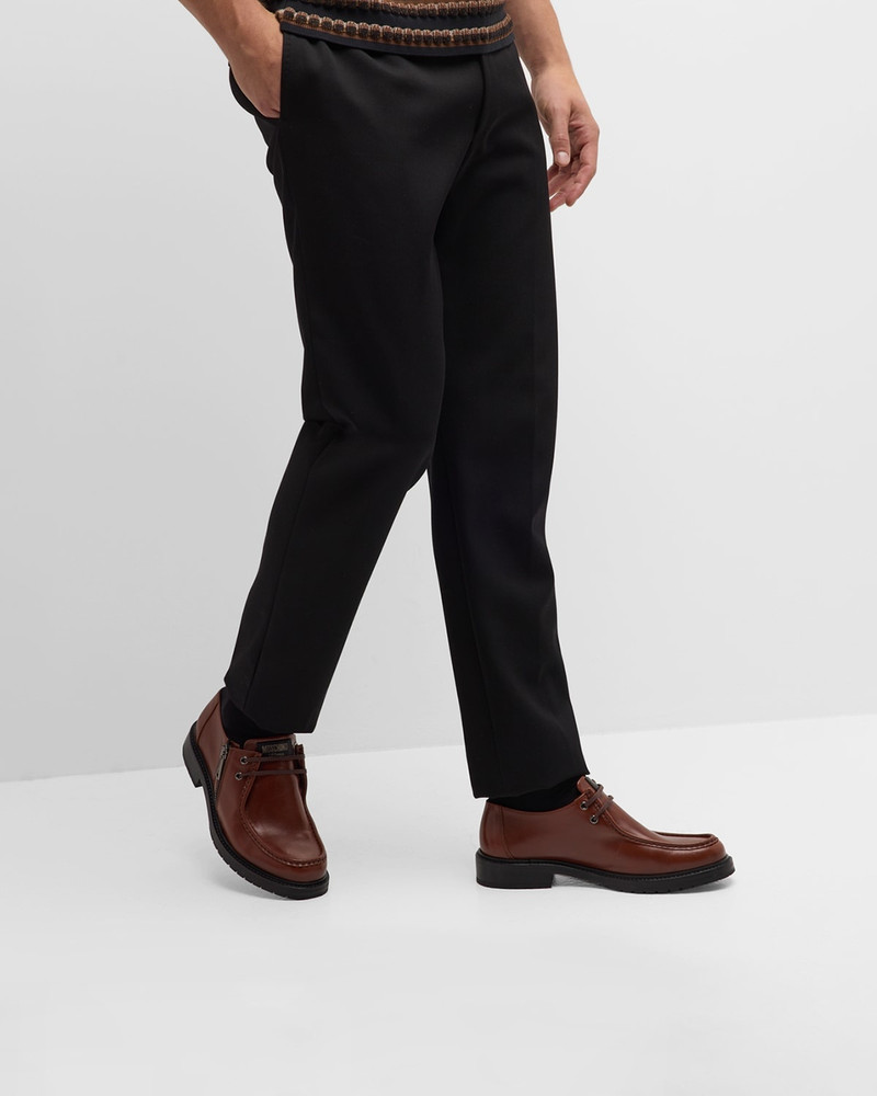 Moschino Men's Leather Casual Moc-Toe Loafers outlook