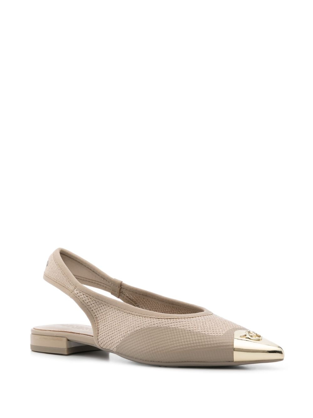 lurex-detail ballet flats - 2