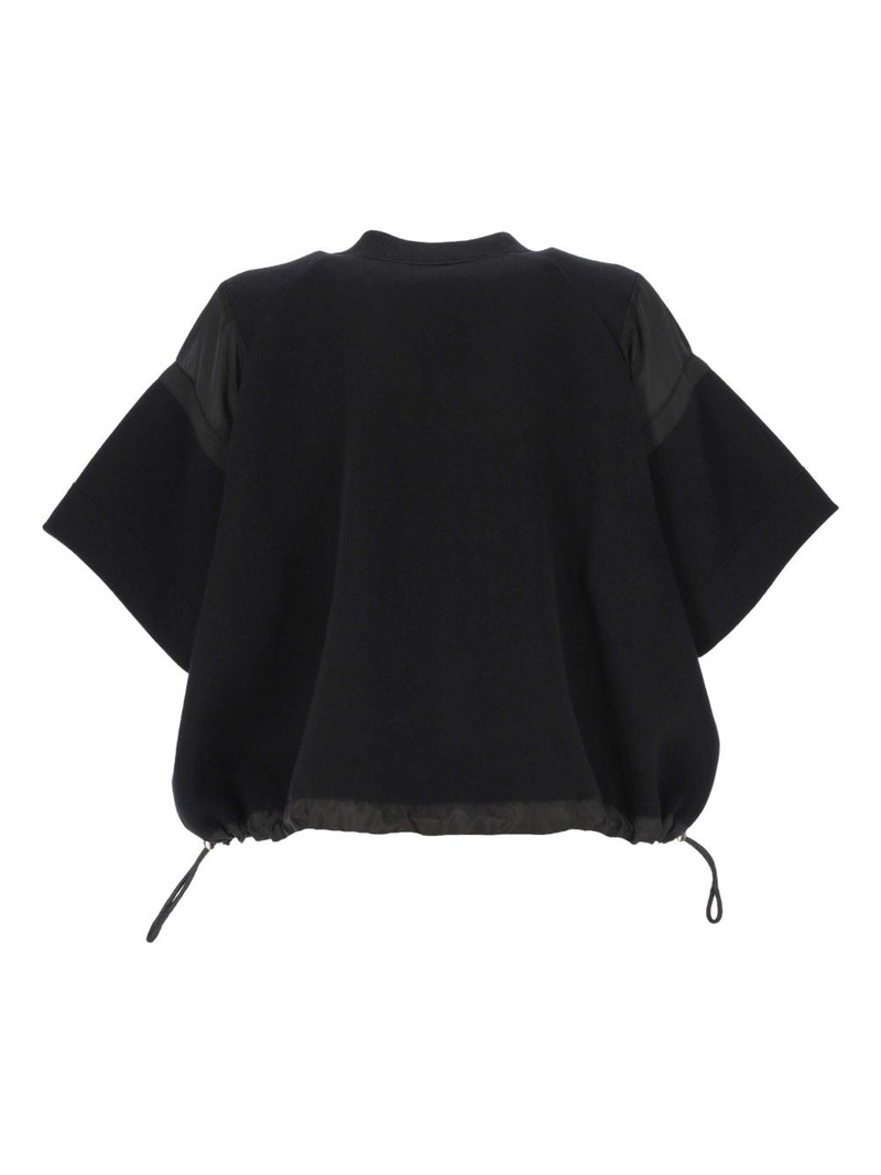 sacai drawstring knitted top outlook