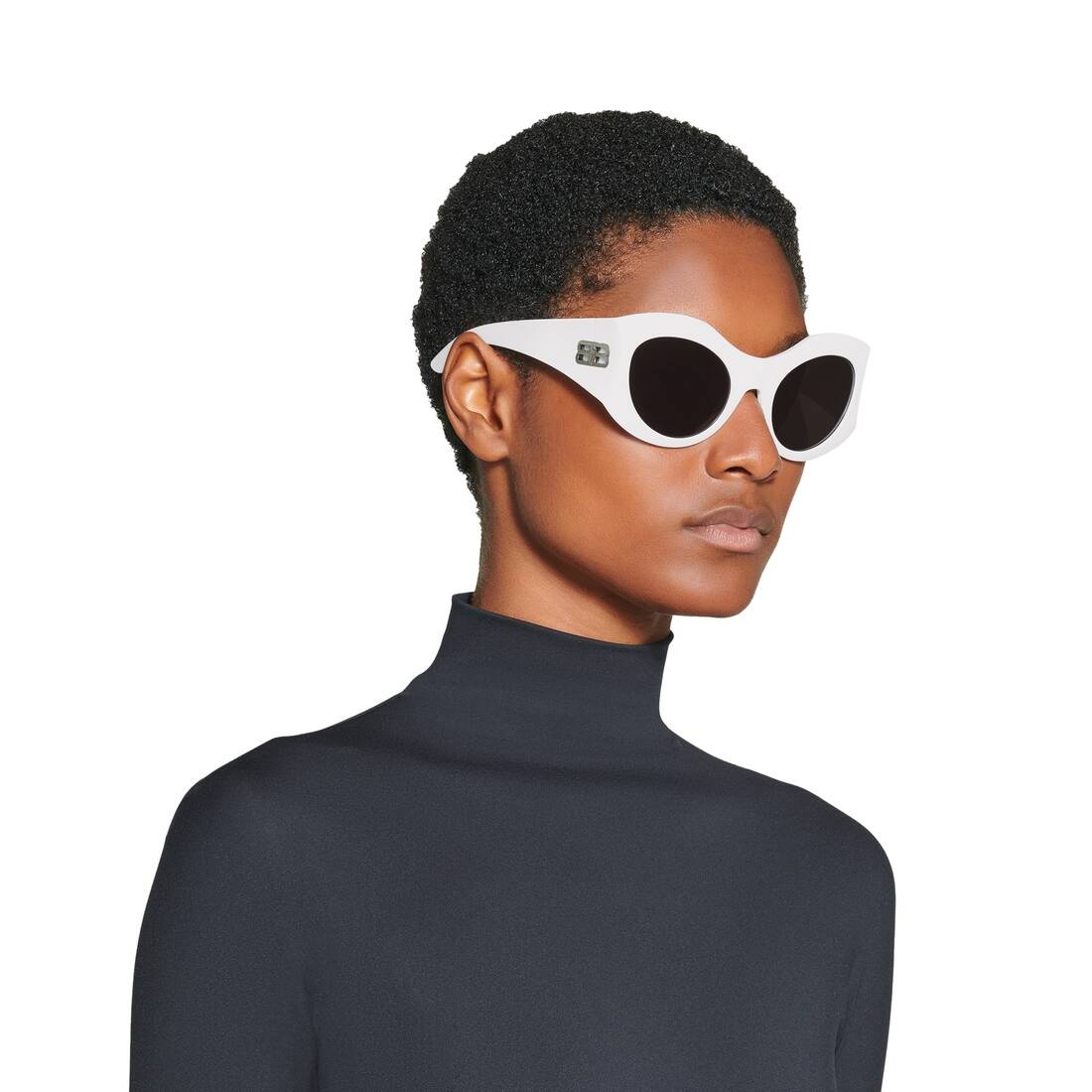 Hourglass Round Sunglasses  in White - 6