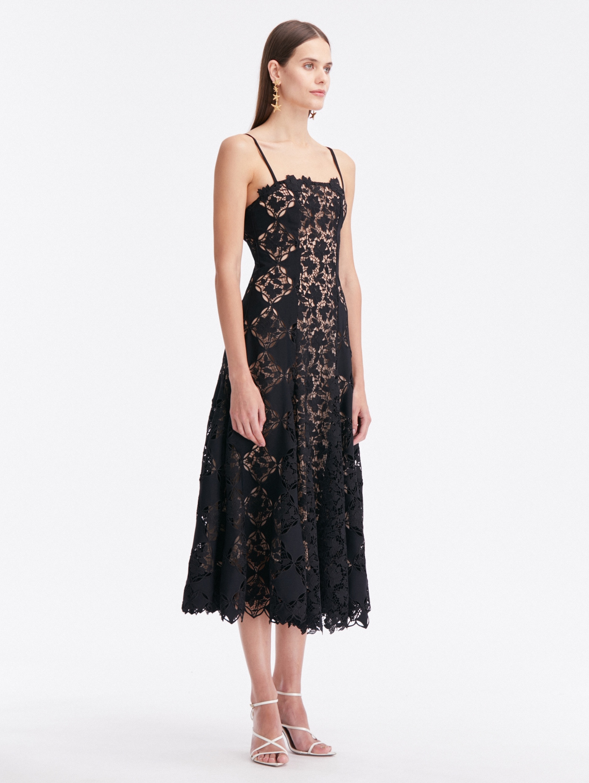 GARDENIA GUIPURE EYELET TANK DRESS - 3