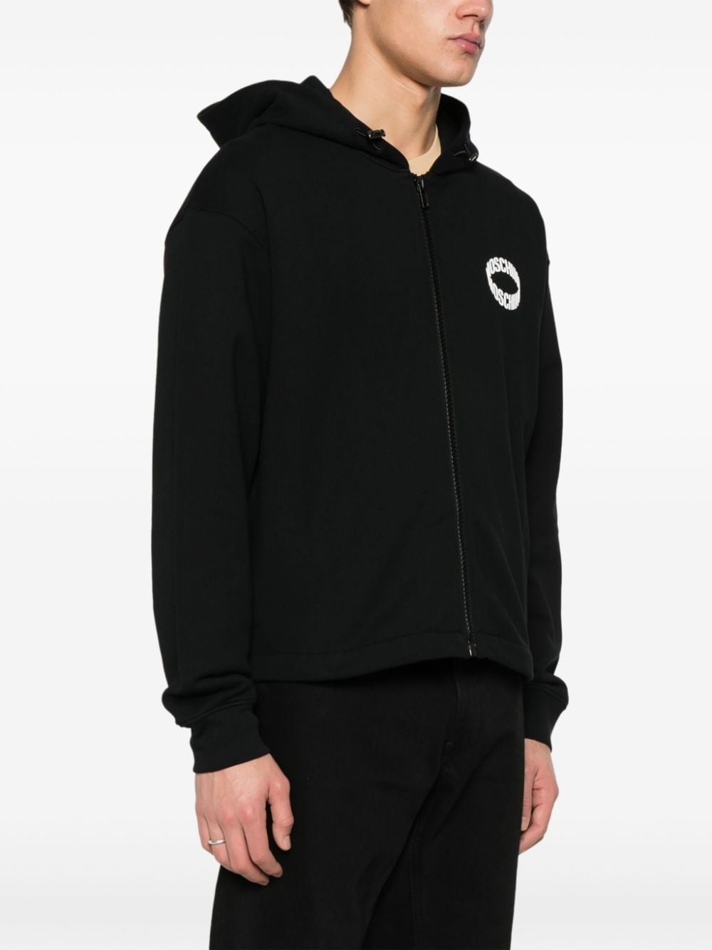 logo-appliquÃ© zip-up hoodie - 3