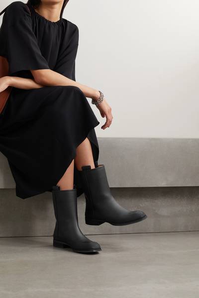 The Row Leather ankle boots outlook