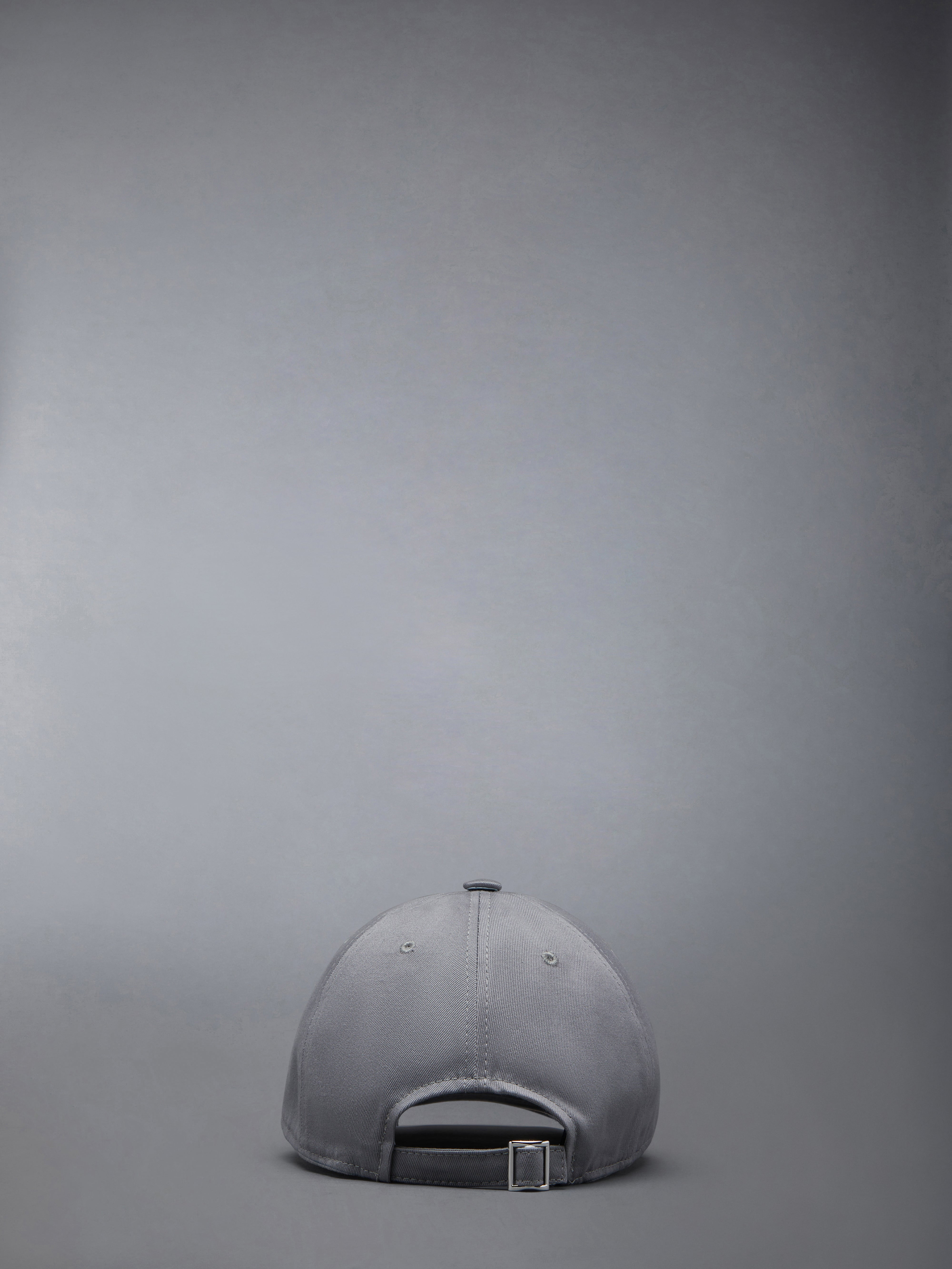 Medium Grey Cotton Twill Baseball Cap - 3
