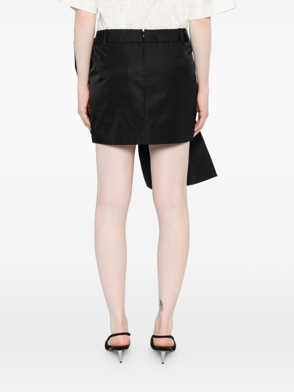 bow-detail mini skirt - 4