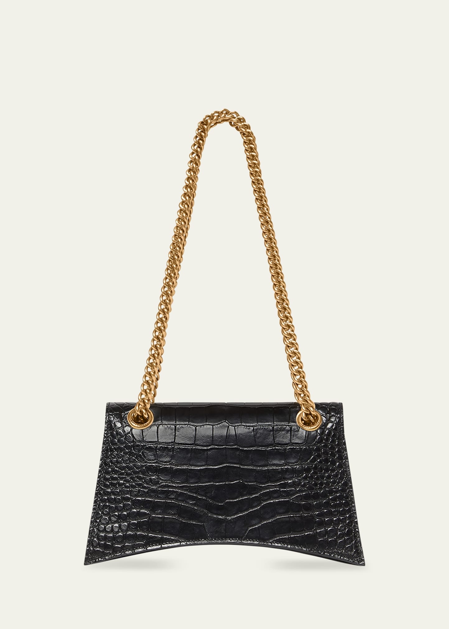 BALENCIAGA Crush Croc-Embossed Small Shoulder Bag