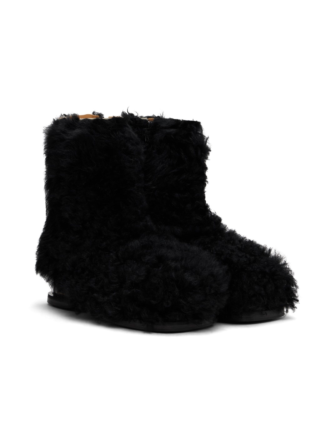 Black Stun Shearling Boots - 4