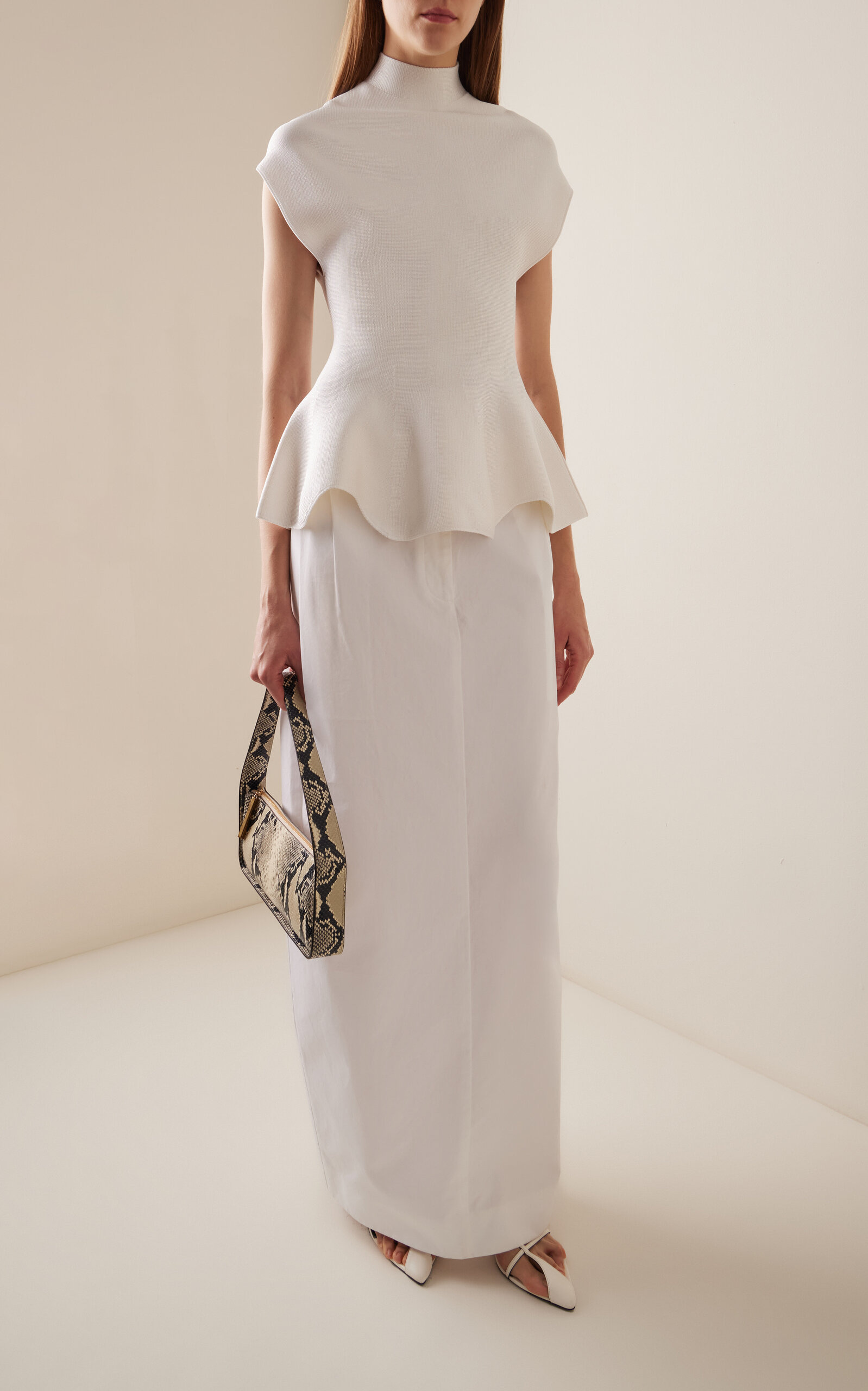 Lucian Cotton Poplin Maxi Skirt white - 2