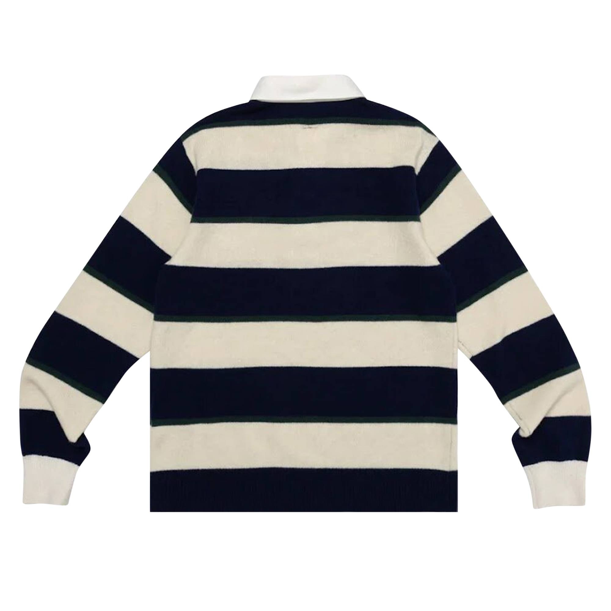 トップス HUMANMADE RUGBY KNIT SWEATER - NAVY / M HUMAN MADE RUGBY KNIT SWEATER – Social Status