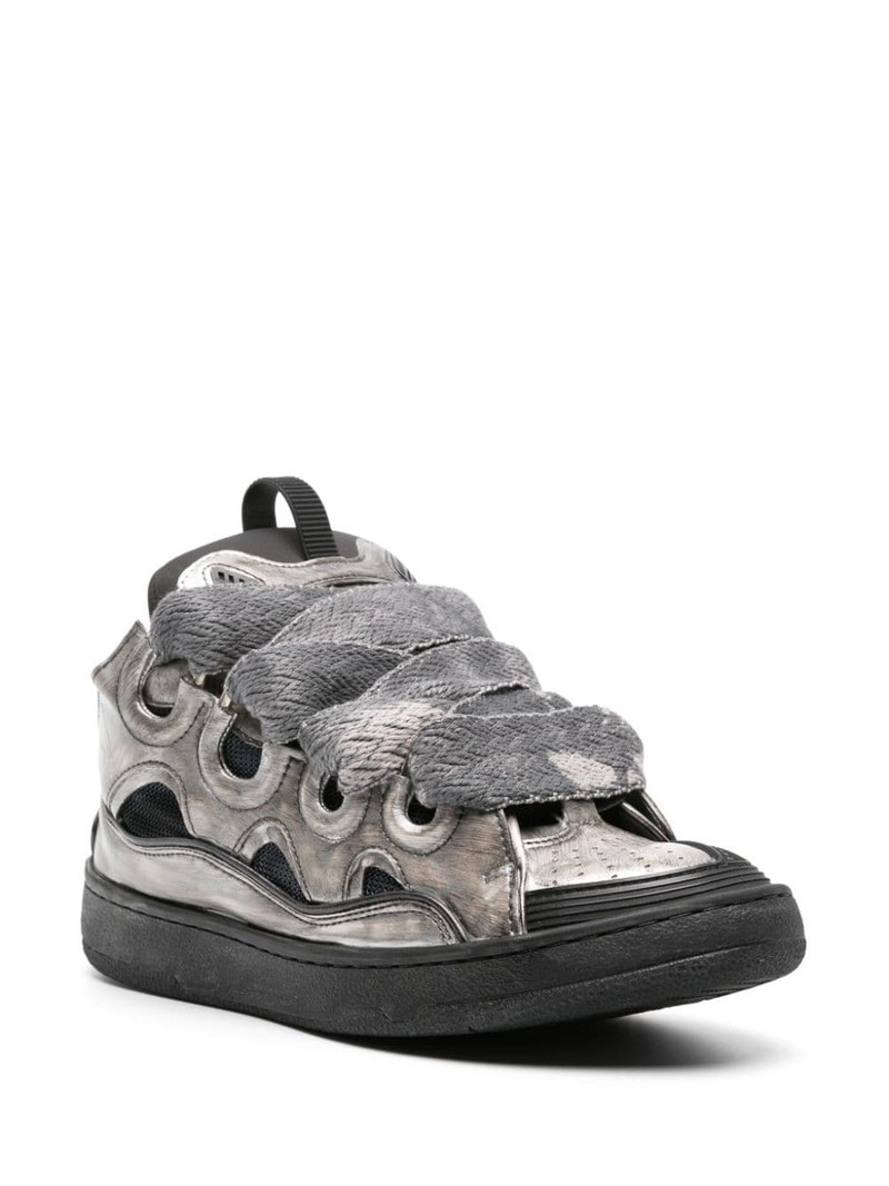 Lanvin Curb chunky leather sneakers outlook