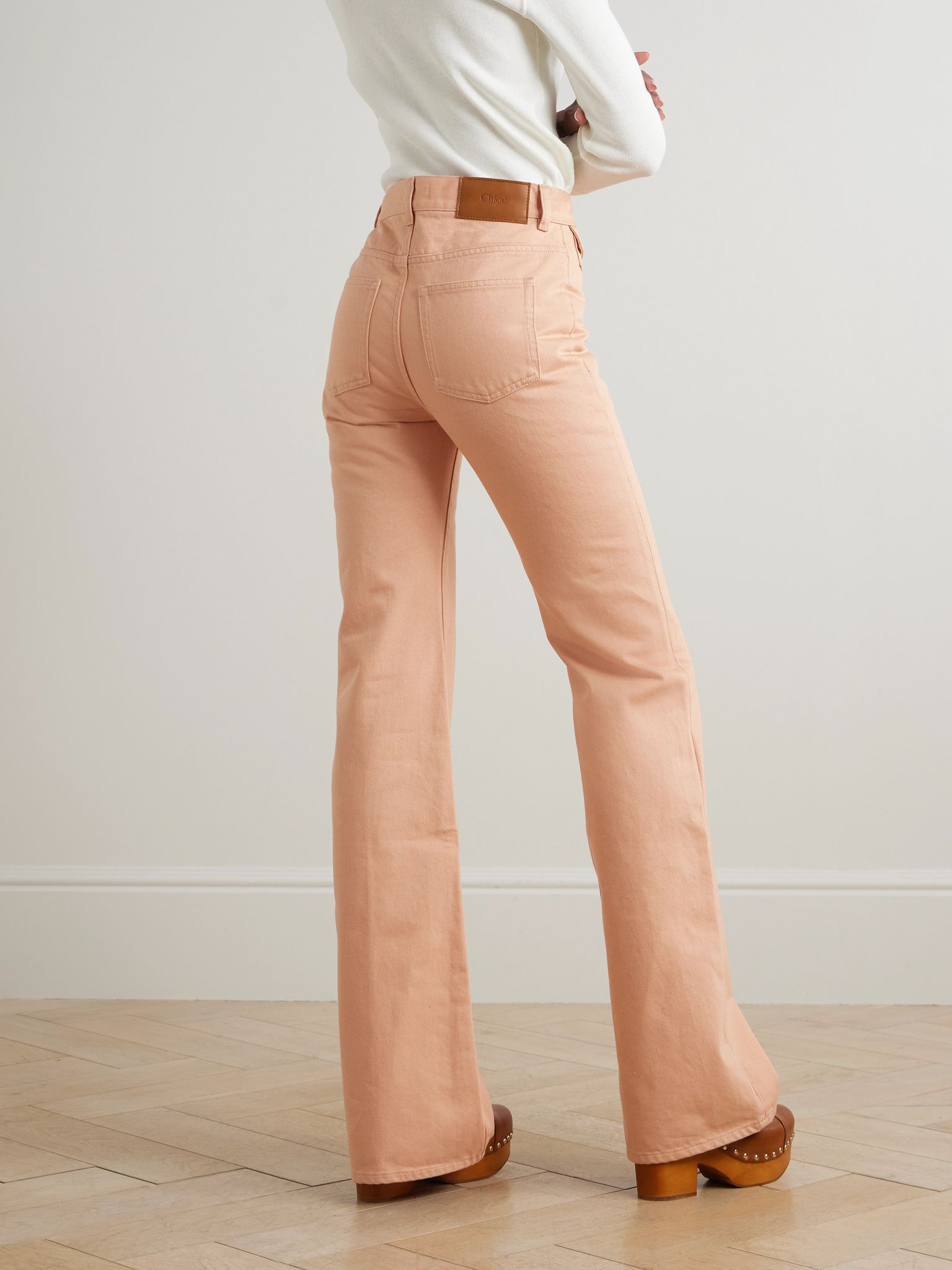 Embellished high-rise straight-leg jeans Pink - 4