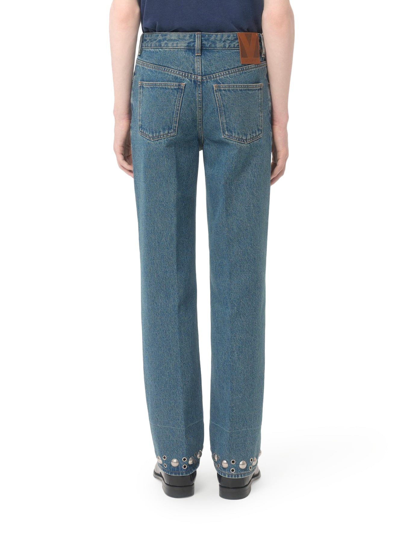 DENIM PANTS WITH CABOCHONS - 4