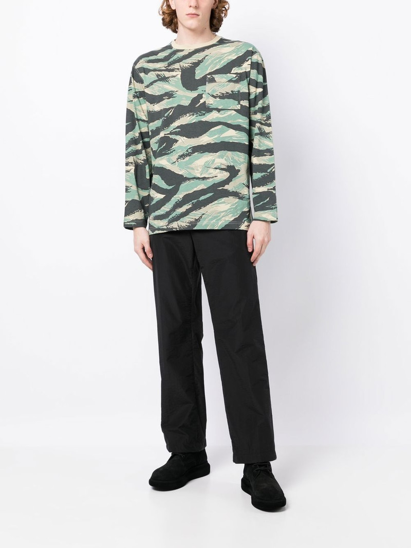 MAHARISHI abstract-print long-sleeve T-shirt outlook