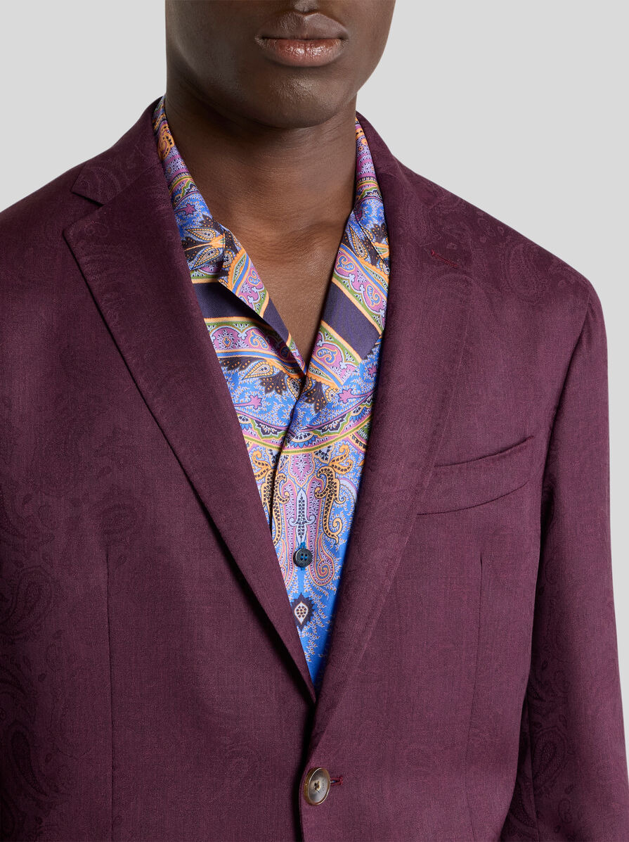 PAISLEY WOOL JACQUARD ROMA JACKET - 2