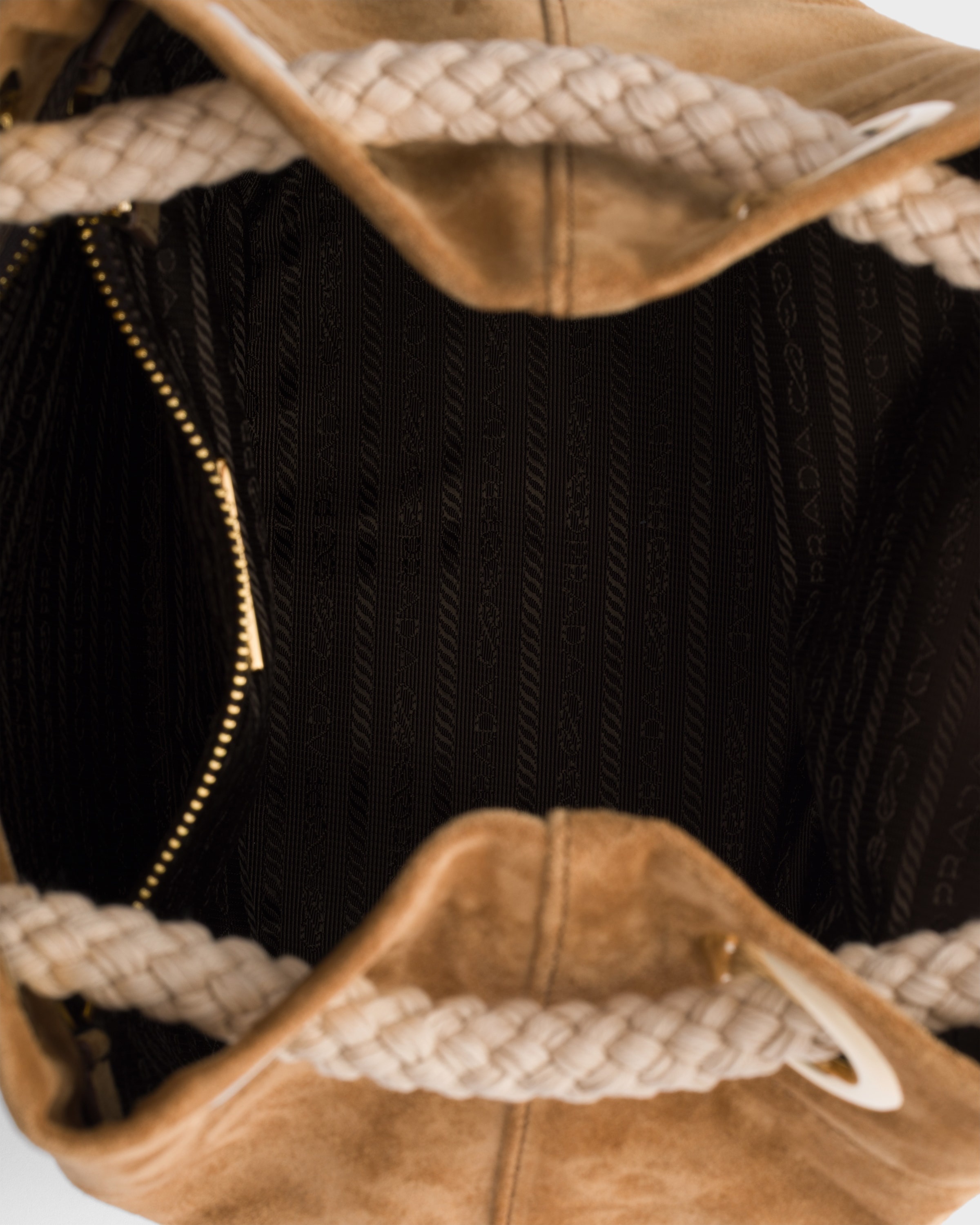Small Prada Mariner suede bucket bag - 5